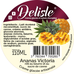 Crème glacée - Ananas victoria rôti au beurre et au sucre de canne - 110ml
