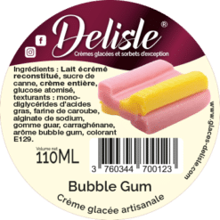 Crème glacée - Bubble gum - 110ml