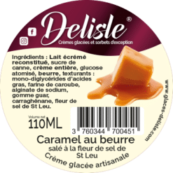 Crème glacée - Caramel au beurre salé à la fleur de sel de St Leu - 110ml