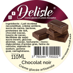 Crème glacée - Chocolat noir - 110ml