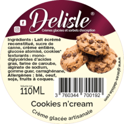 Crème glacée - Cookies n'cream - 110ml