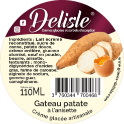 Crème glacée - Gâteau patate & anisette - 110ml
