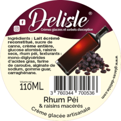 Crème glacée - Rhum péi & raisins macérés - 110ml